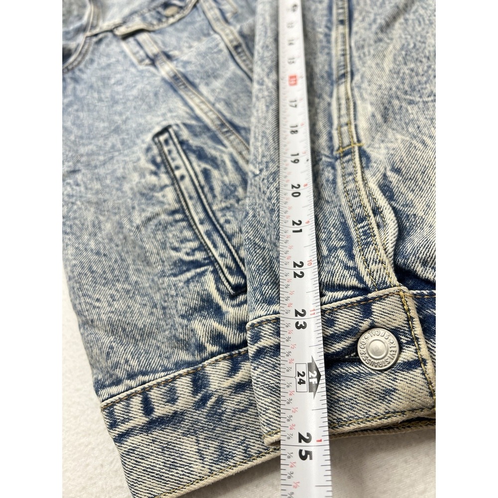 Levis Denim Jean Jacket Men XXL Light Blue Trucker Button Up Red Tab S40116 NWOT - Picture 9 of 9